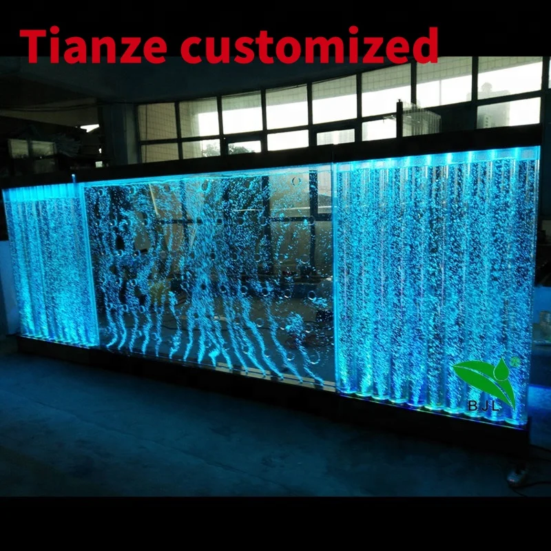 (Customized) multi colors LED light swirl water features Wall led water bubble panel wall