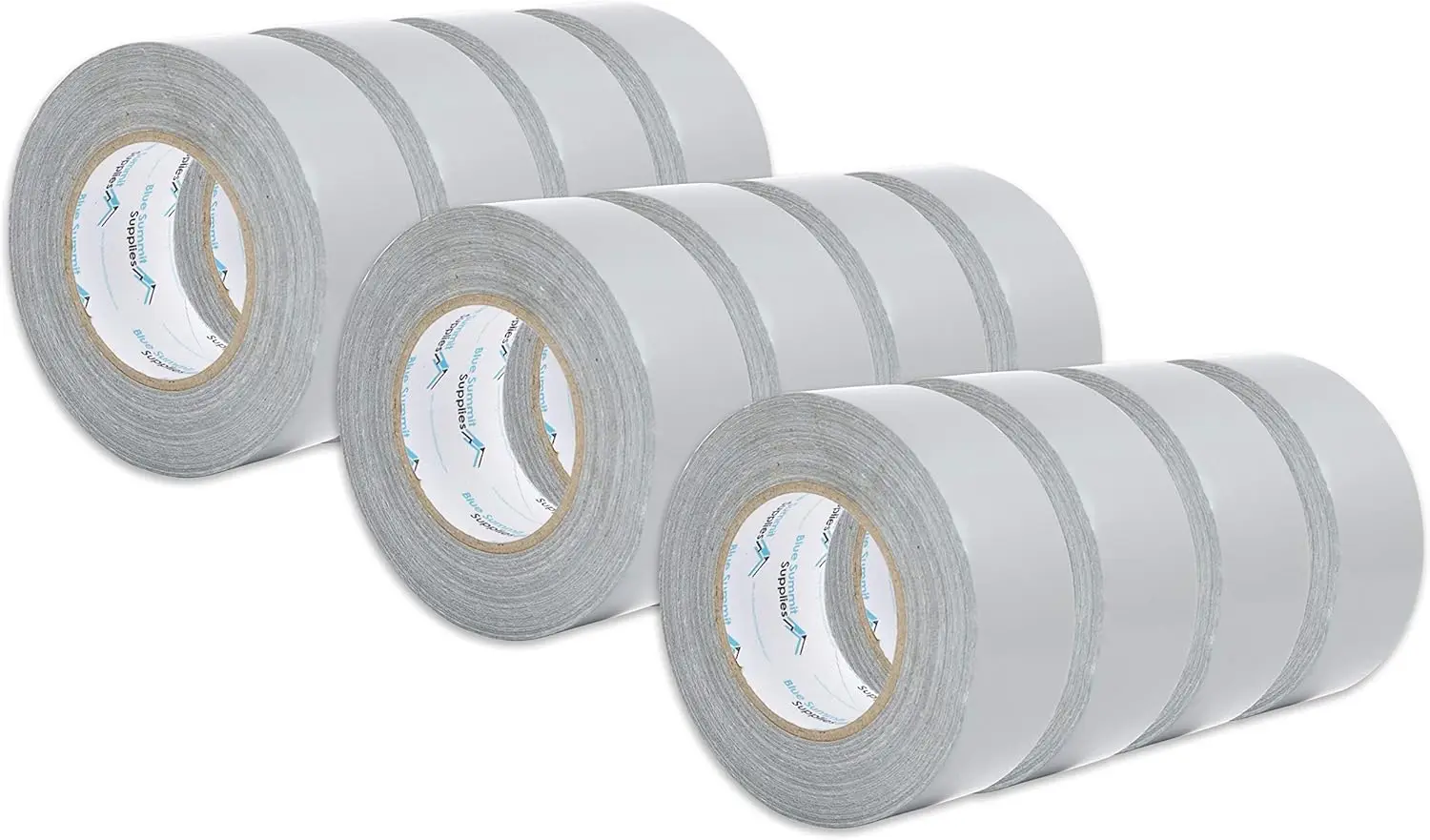 

12 Pack Duct Tape, Tear by Design, Silver, Strong 7. il Thickness, Designed for Home and Office Use with Commercial