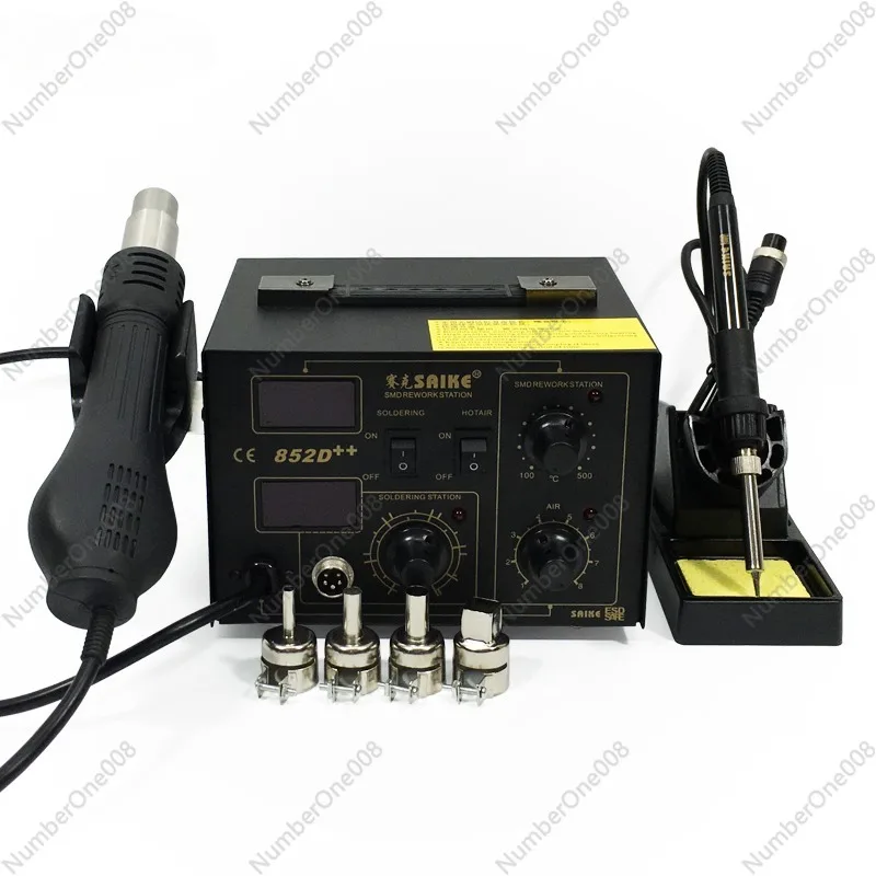 Rework Station Electricity Soldering Iron Adjustable Constant Temperature 2In1 Rework Soldering Soldering Heat Gun