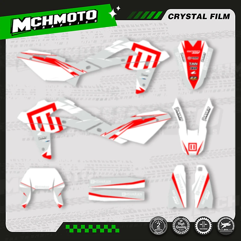 Mcmfg equipe personalizada motocicleta fundo gráficos decalques adesivos para husaberg te250 2008 2009 2010 2011 2012 2013 motor 008