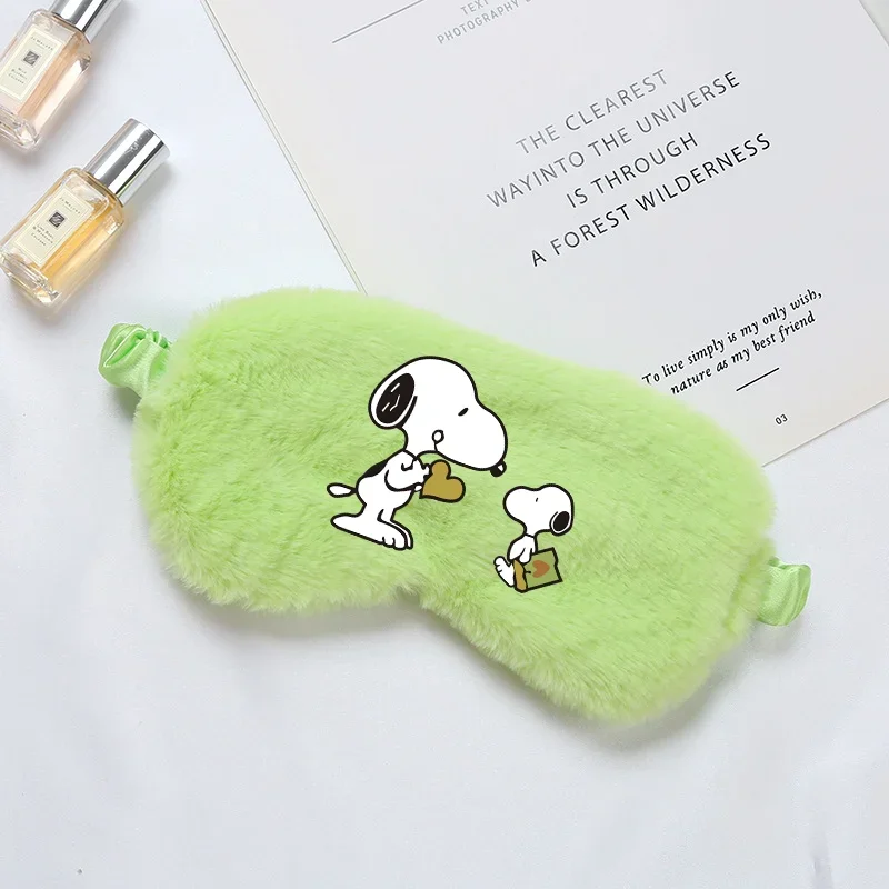 Snoopy Plush Sleeping Mask Anime Cartoon Kids Eye Mask Eyes Patch Children Rest Shading Travel Sleep Aid Eyepatch Birthday Gift