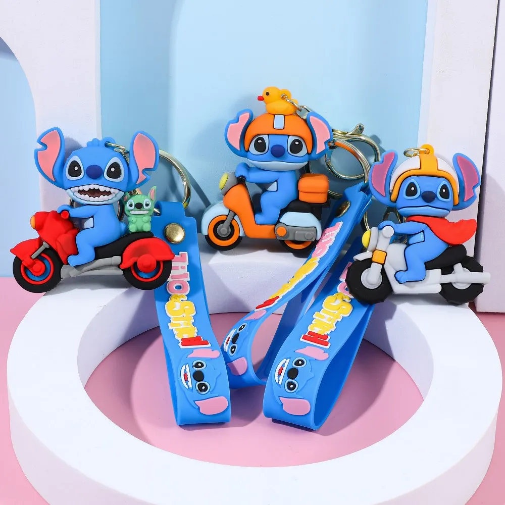Nuovo cartone animato portachiavi cartone animato Lilo & Stitch carino bambola portachiavi gioielli portachiavi ciondolo auto regalo per bambini