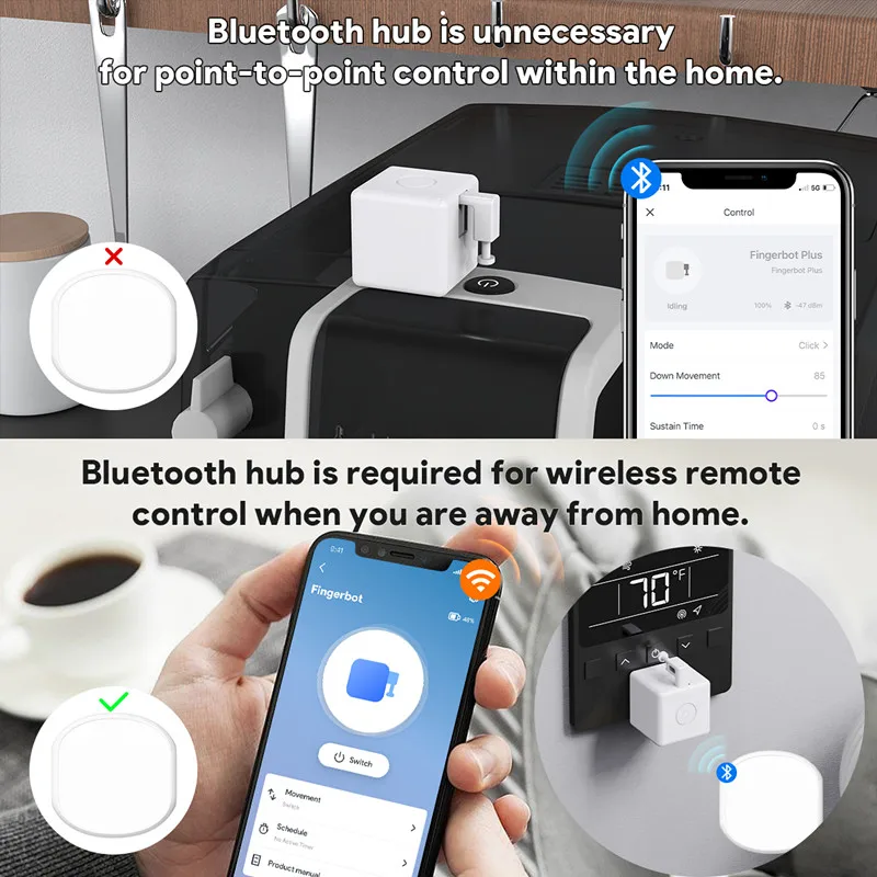 Tuya Bluetooth Smart Fingerbot Switch Fingerbot Button Pusher Remote Control Smart Home for Alexa Google Assistant Voice Control