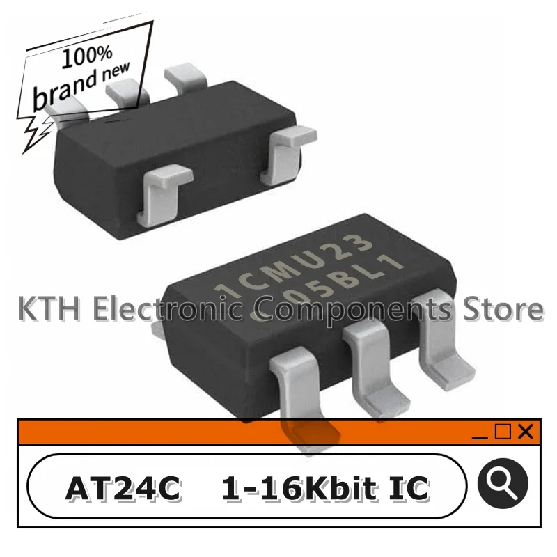 10PCS new imported EEPROM IC SOT23-5 AT24C01C-STUM-T AT24C02C-STUM-T AT24C04C-STUM-T AT24C08C-STUM-T AT24C16C-STUM-T