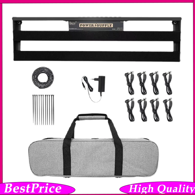 Guitar Effects Pedal Board Collection Board with Power Supply+Connection Cable+Package Aluminum Alloy Pedalboard Set