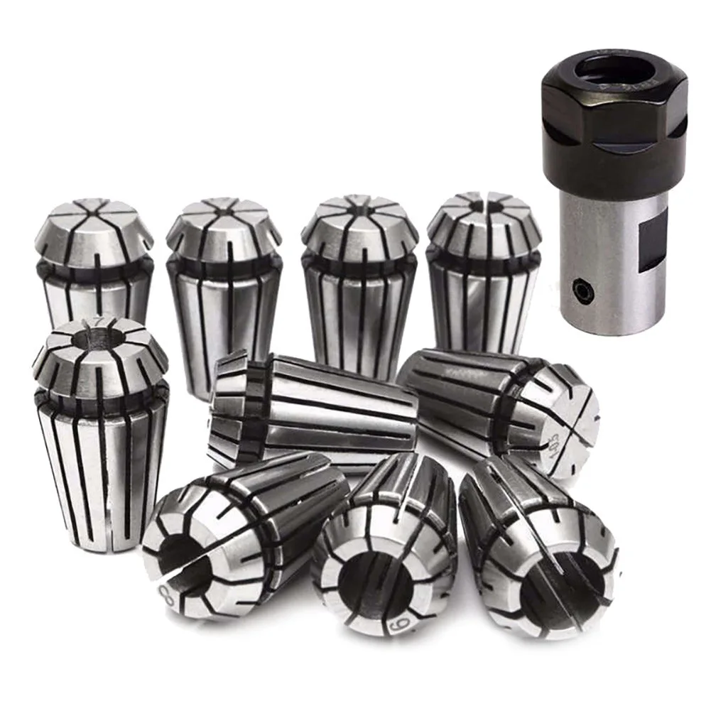 Efficienza di taglio massima 10 pezzi ER16 pinza a molla + albero motore 8mm supporto per asta di prolunga tornio per fresatura CNC