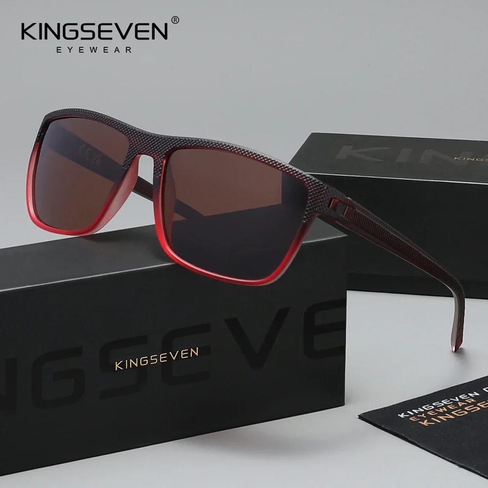 KINGSEVEN Fashion Men Women Sunglasses Polarized Square Frame Driving Fishing Eyewear High Quality UV400 Summer Glasses