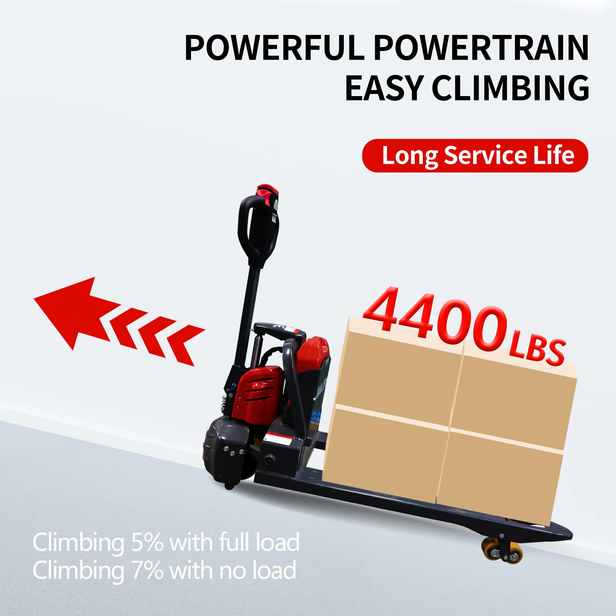 JIALIFT 4400LBS Fully Electric Pallet Jack Truck 48V Lithium Battery 45