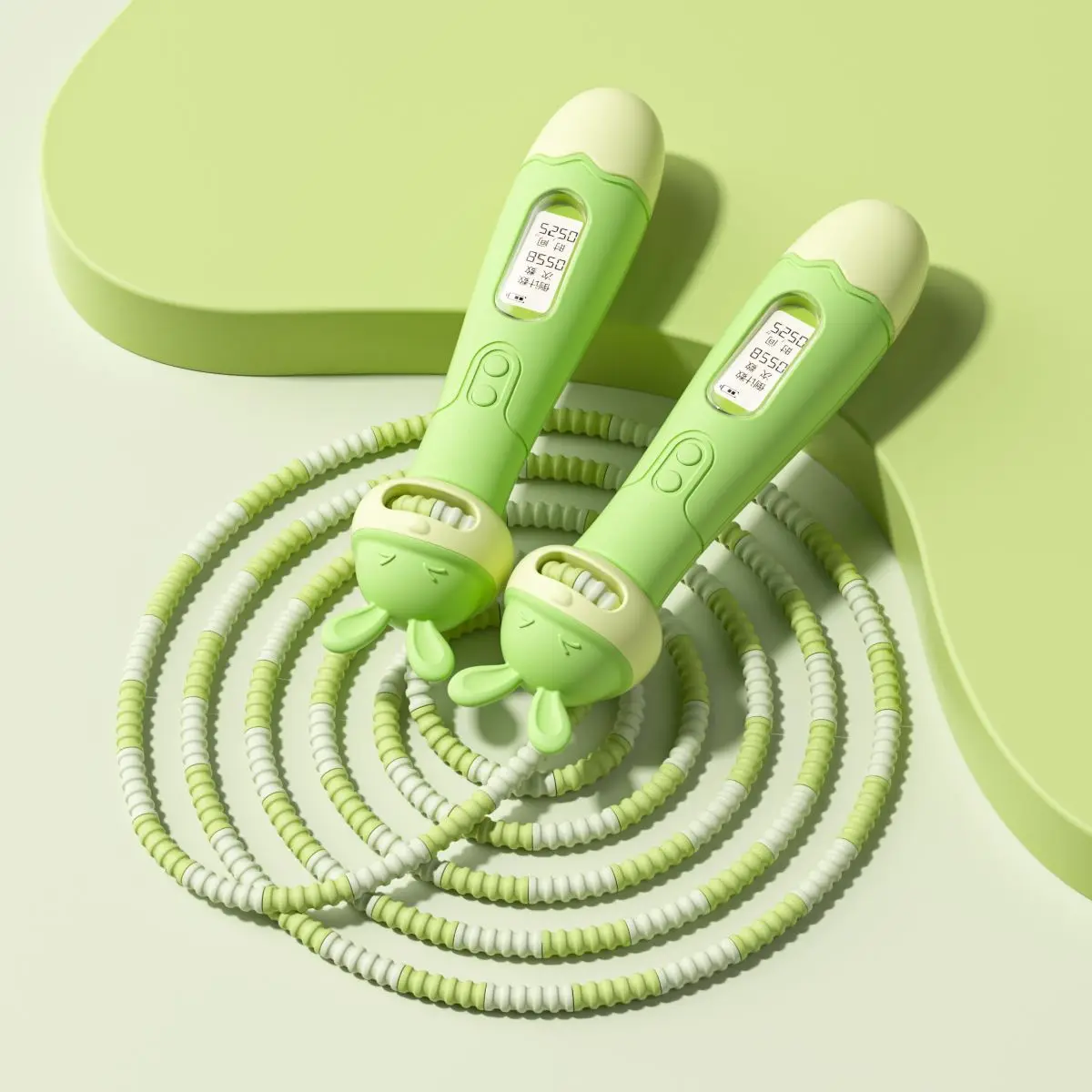 Counting Jump Rope Bamboo PVC Beginner Adult Child Soft Adjustable Skipping Rope Jumping Rope with Counter Home Exercise Gym