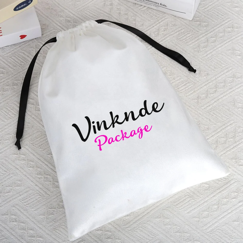 

50pcs Velvet Dust Proof Storage Bags for Handbags Large Flannel Drawstring Gift Packaging Custom Logo Cosmetics Perfume Pouches