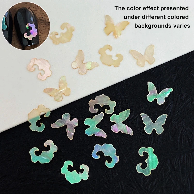 

Mother-of-pearl Inlay Thin Sheet Butterfly Cloud Ancient Shell Flakes Gradual Chic Nail Art Decoration Manicure Tool Accessories