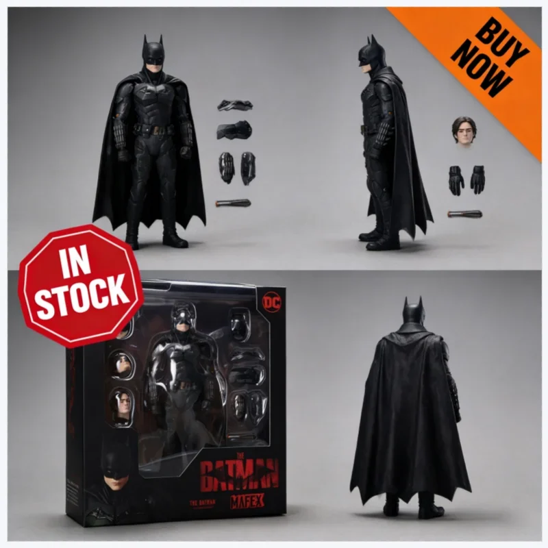 

Новые аниме-фигурки в наличии: Бэтмен Mafex 188 (версия из фильма с Робертом Паттинсоном), фигурка Бэтмена из Лиги Справедливости, игрушка для детей.