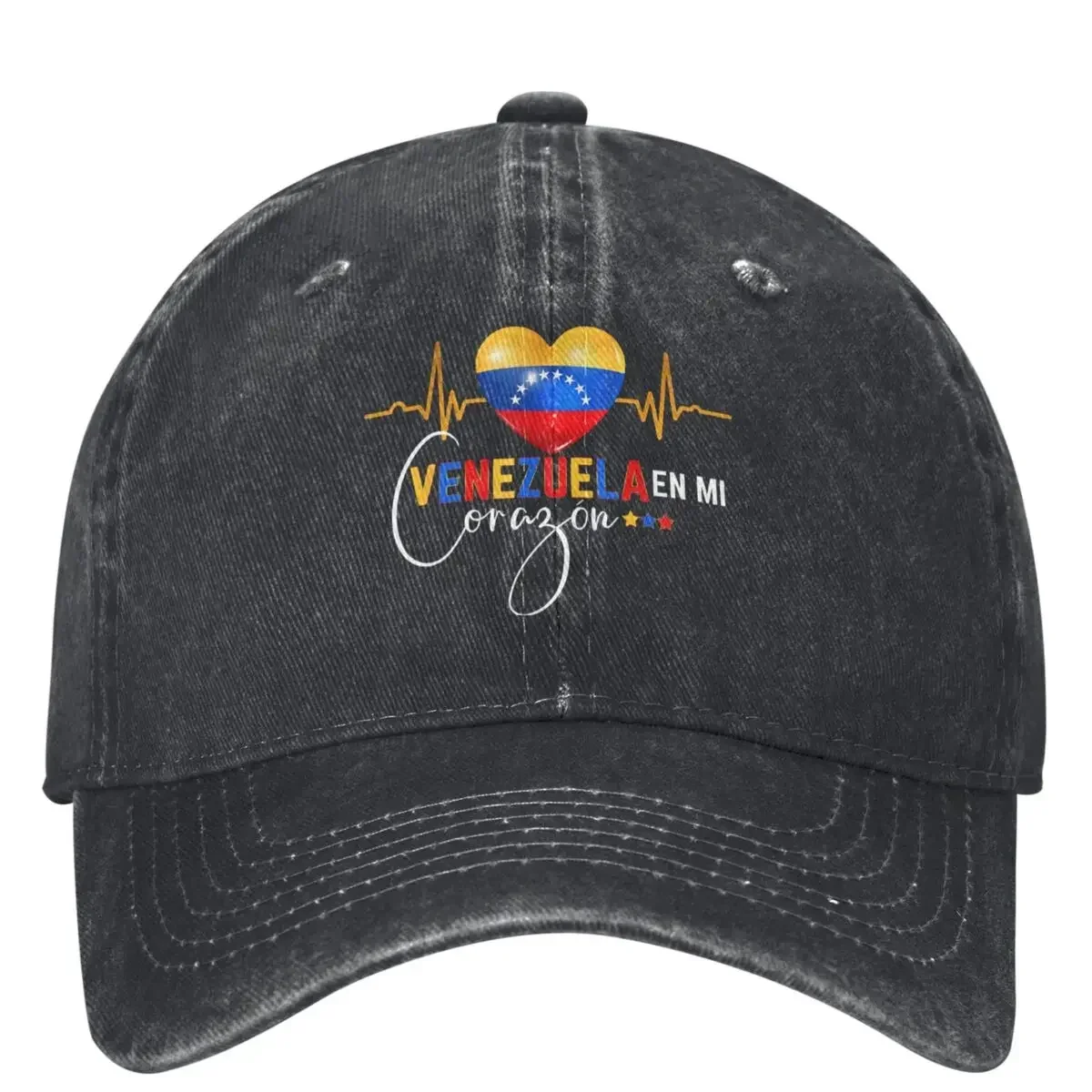 Venezuela En El Corazon Venezuelan Pride Baseball Cap Hunting Camping  Trucker Hat Unisex Men Casual Sun-Proof Baseball Caps