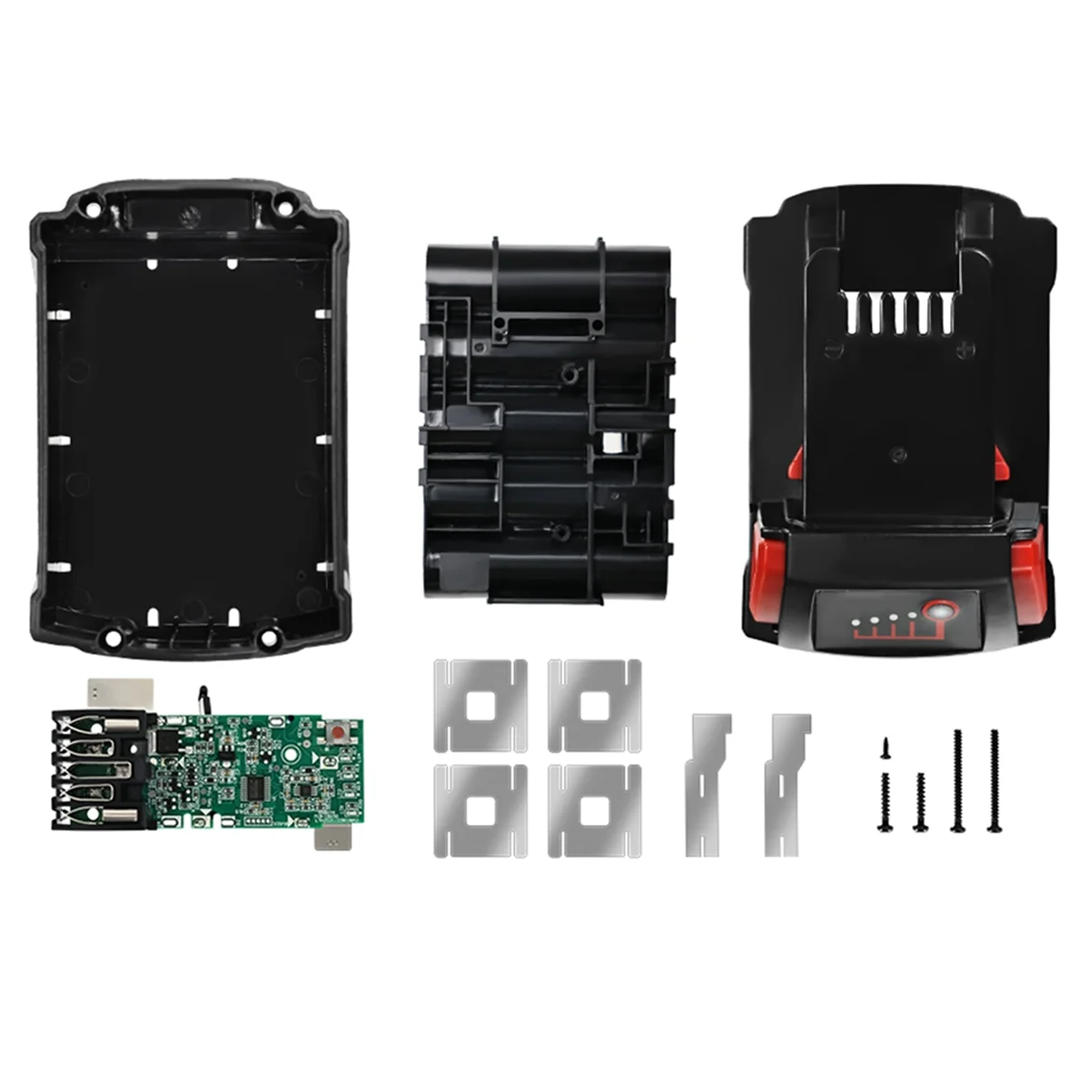 10-Core Battery Case for M-18 18V Li-Ion Battery Plastic Shell DIY Box with PCB Board Charging Protection (No Battery)