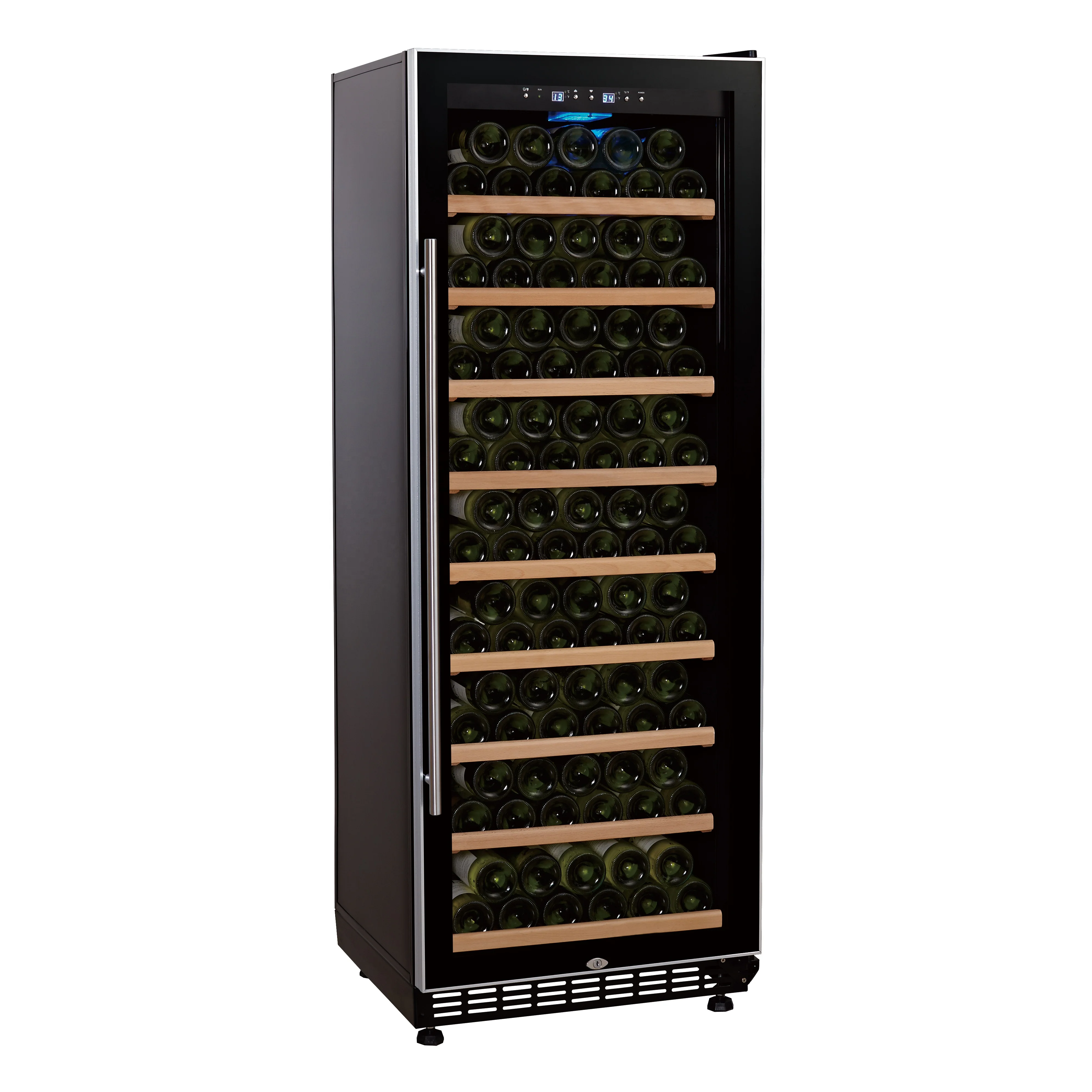 

Factory Supply Compressor Wine Cabinet Freestanding Glass Door Wine Coolers Display Wine Chiller