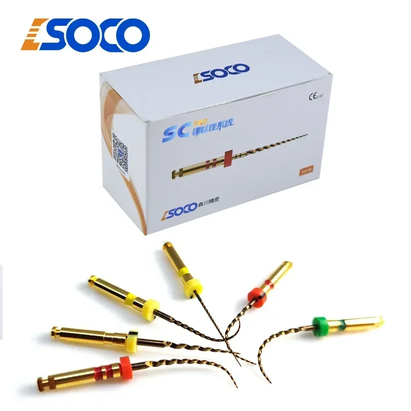 

COXO SC-PRO 6Pcs/Box NiTi Rotary File Set Enhanced Material Optimal Cutting Power, Flexibility Endurance Endodontic Therapy