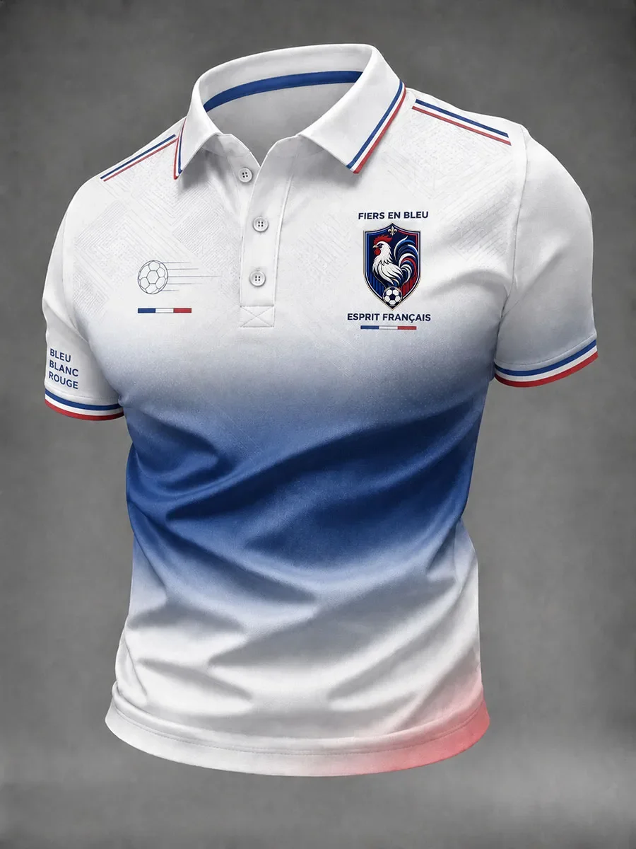 2026 Edition French Fans Football Polo Shirt - 3D Print - Comfortable and Breathable - Suitable for Both Men and Women