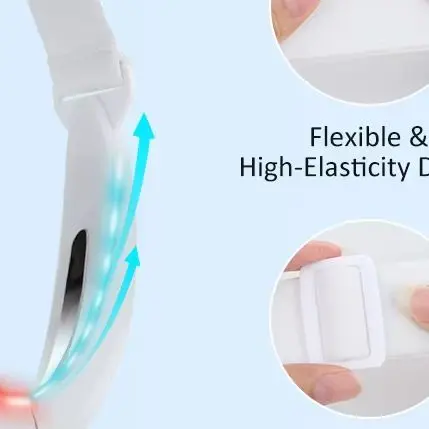 Face Lifter V-Line Up Cintura per il lifting del viso Dispositivo per massaggiatore viso 5 modalità Terapia fotonica LED Vibrazione dimagrante V Cura del massaggio del viso