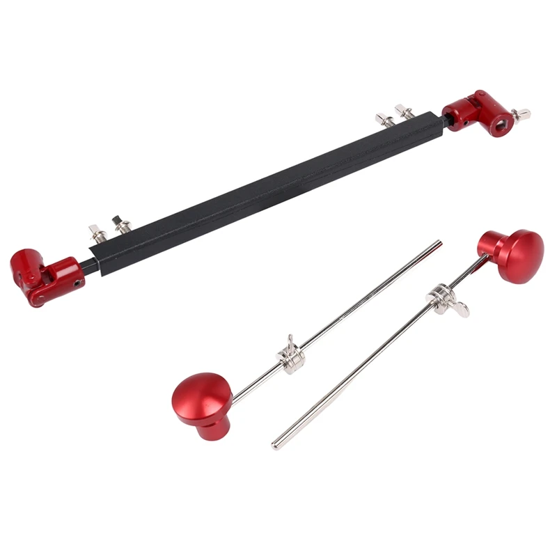 Double Drum Drive Shaft Connecting Bar Bass Drum Pedal Linkage With 2 Flat Head Drum Hammers For Drum Set