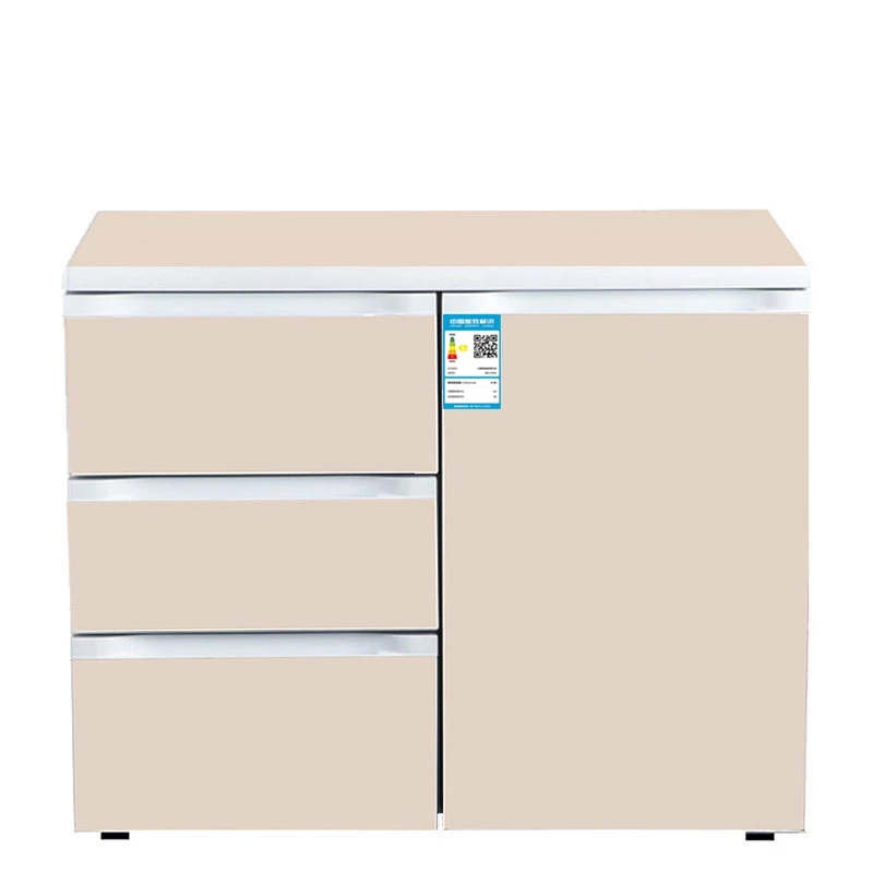 ตู้เย็นในครัวเรือนแบบสามลิ้นชักฝังตัวตู้เย็นมินิตู้แช่แข็งโดยตรงแบบด้านข้าง