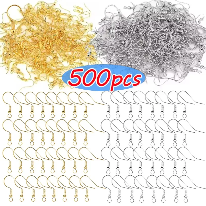 

100-500pcs 18mm DIY Earring Findings Earrings Clasps Hooks Hypoallergenic Earring Making Accessories Hook Earwire