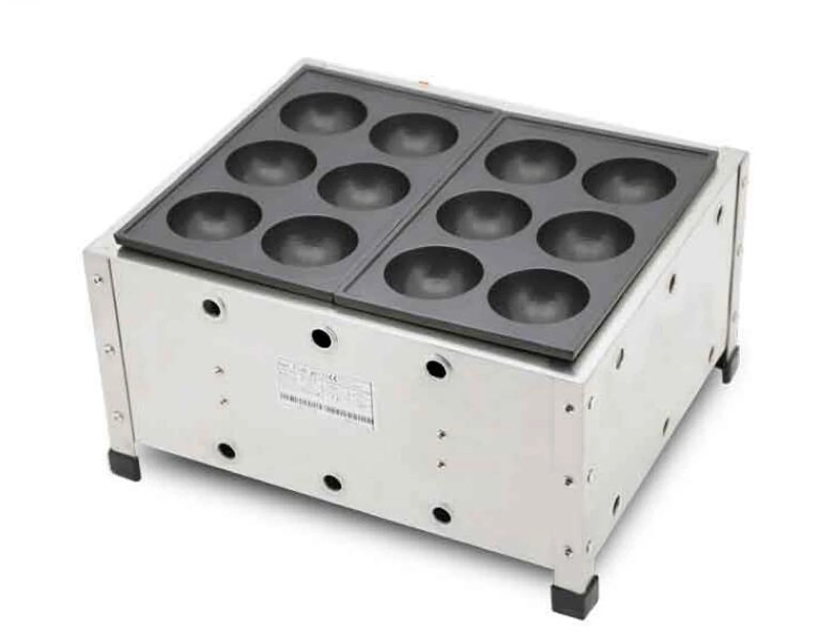 غاز البترول المسال نوع الفولاذ المقاوم للصدأ الكرة على شكل الهراء صانع بيكر الغاز نوع آلة تاكوياكي معدات الوجبات الخفيفة المنزل أو التجارية