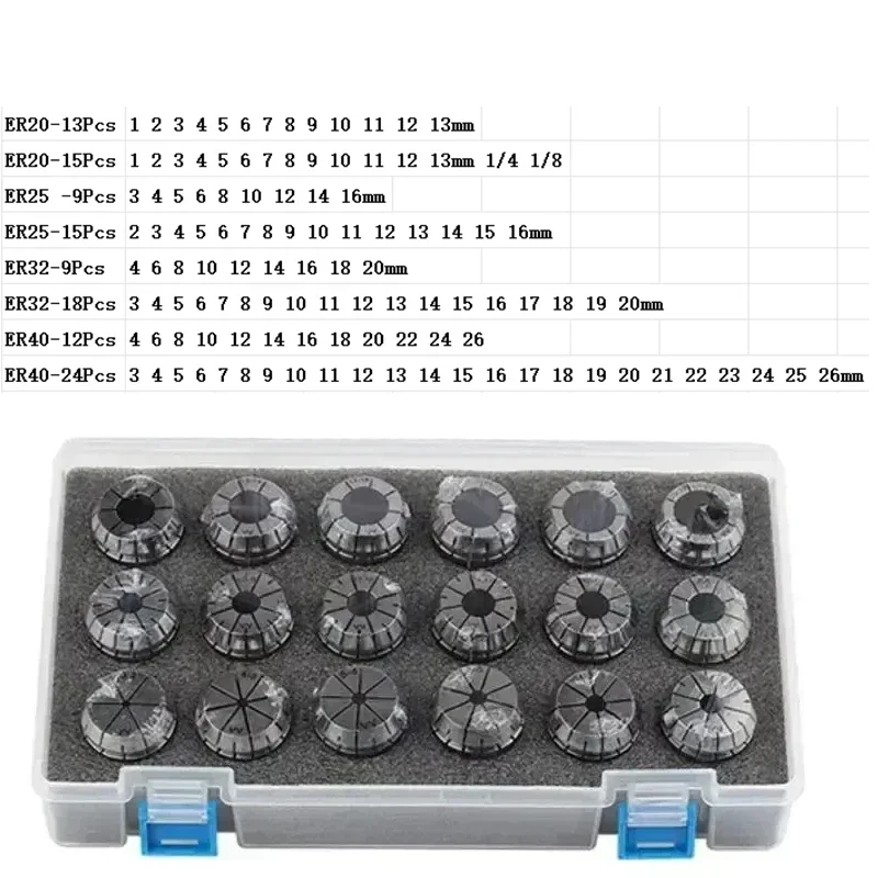 Set ER20 ER25 ER32 ER40 ER Collect Chuck Spring morsetti ChuckMorse Holder MTB2 MTB3 MTB4 MTB5 portautensili Suit fresatura CNC