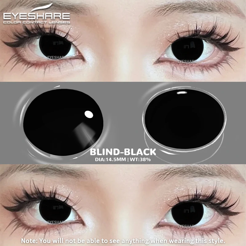 EYESHARE Cosplay Wit Gekleurde Contactlenzen 2 stks Crazy Red Contactlenzen Anime Zwarte Ooglenzen Halloween Schoonheid Make-up Lens
