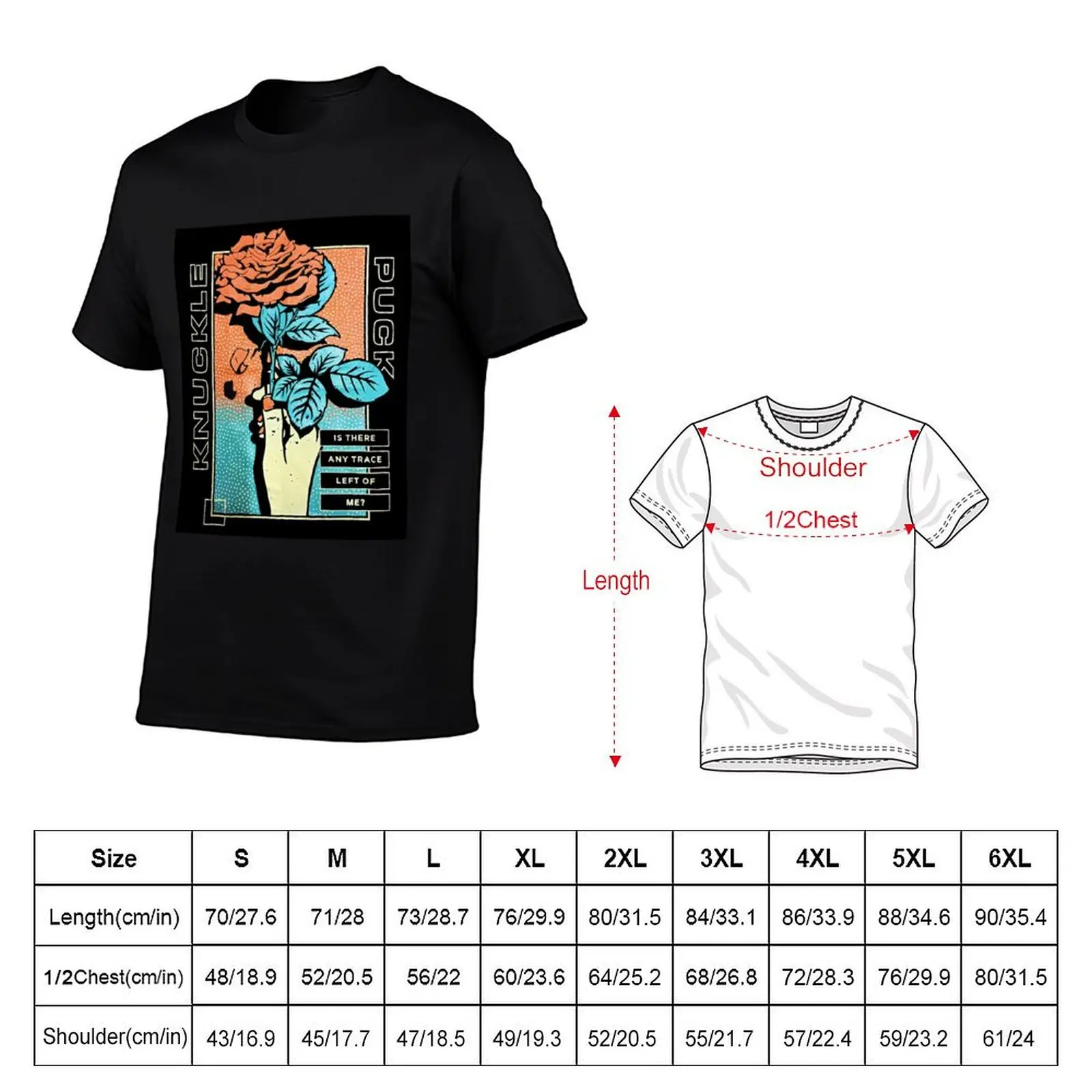 Knuckle Punk Puck T-Shirt Vintage Print Crew Neck Tee