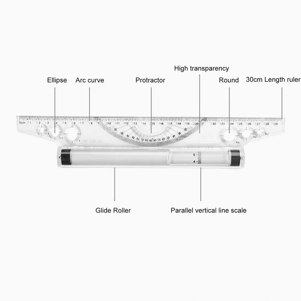 Stationary  Excellent Student Architect Parallel Ruler Universal Foot Drawing Roller Ruler Easy to Use   for School