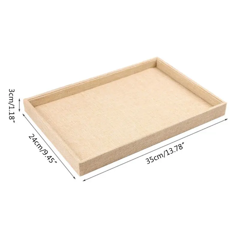 2025 New Velvet Ring Earrings Trays Showcase Display Jewelry Organizer Box Showcase Display for Case Storage Ring Earrings Gray