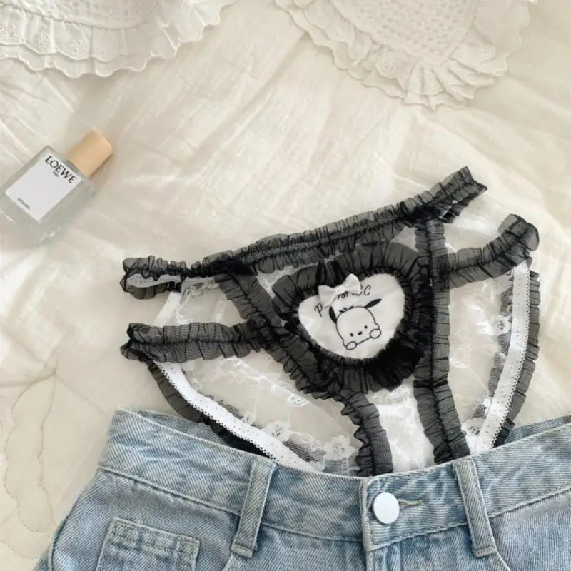 

Sanrio Sexy Underwear Pochacco Hollow Briefs Pure Tender Underwear Pure Honey Girly Cute Cotton Crotch Design Sense Breathable
