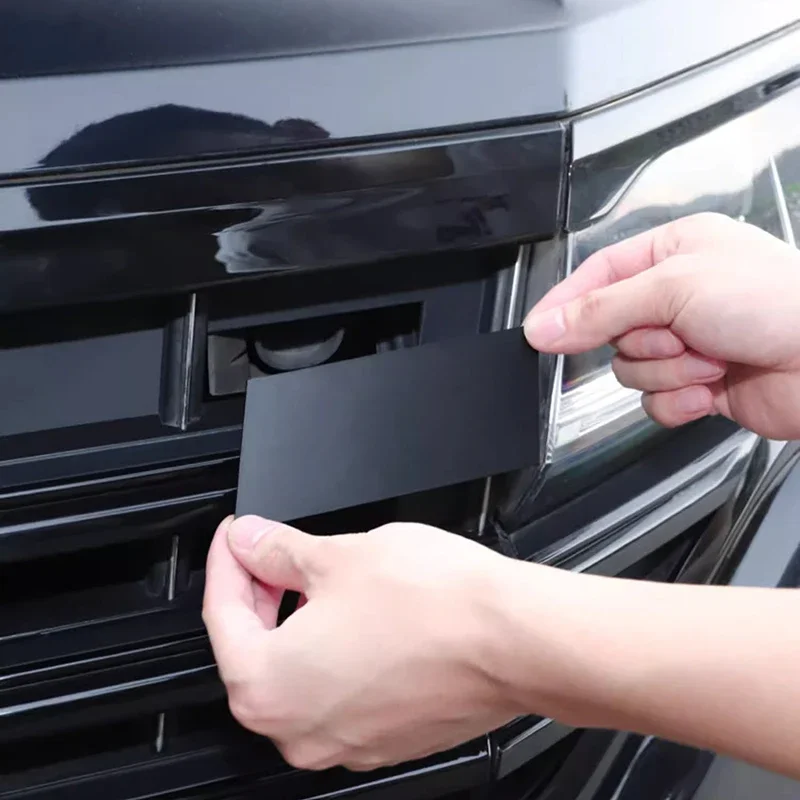 Front Middle Grille Blocking Cover Sticker Plate Dust-proof Central Grid Baffle for VW Touareg Exterior Accessories 2019-2024