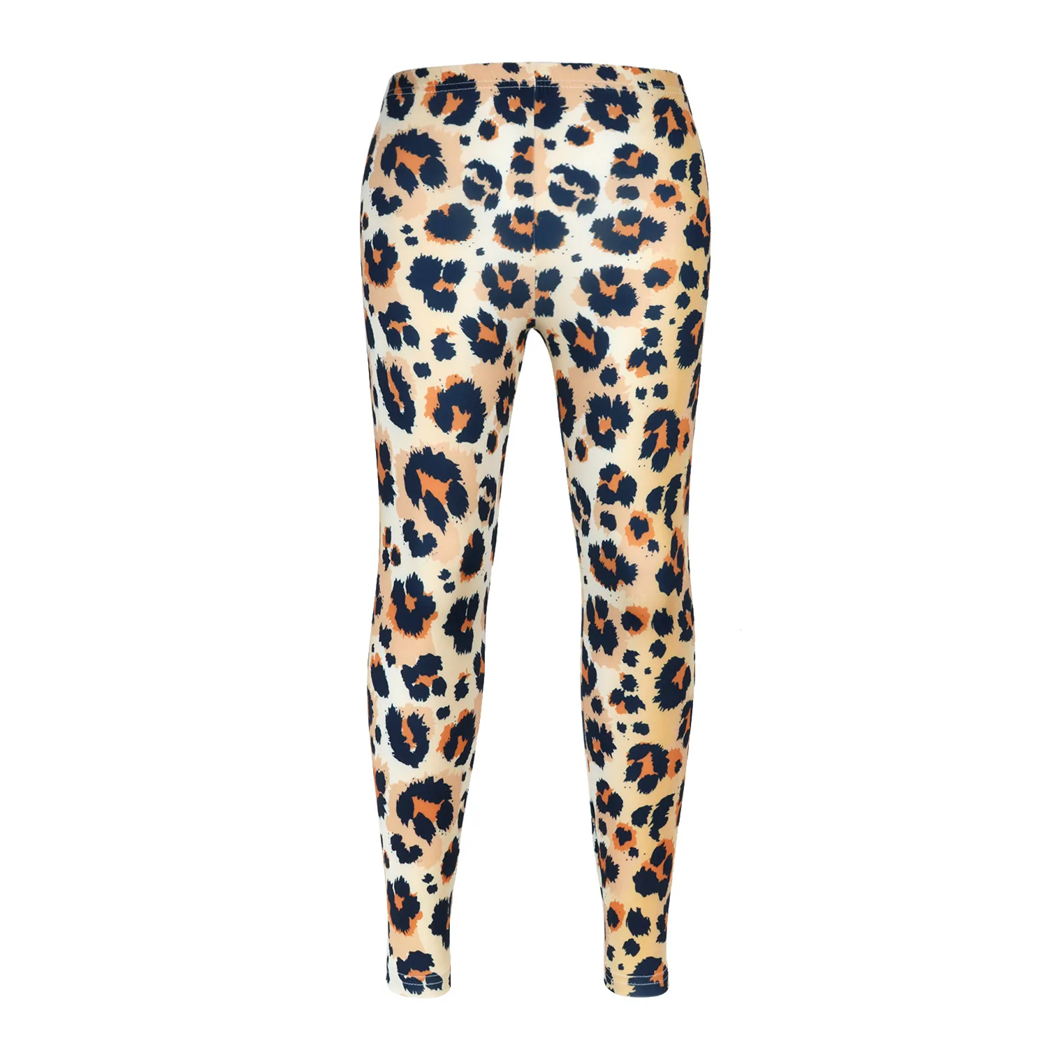 Leopard Print Summer Anti-Mosquito Pants Girls Ice Silk Leggings Thin Elastic Trousers Children\'s Leggings