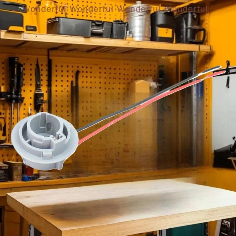 

1156 BA15S LED Auto Light Bulb Socket Connectors with Single Contact Flat Foot, 2-Pack of Lamp Holder Adapters