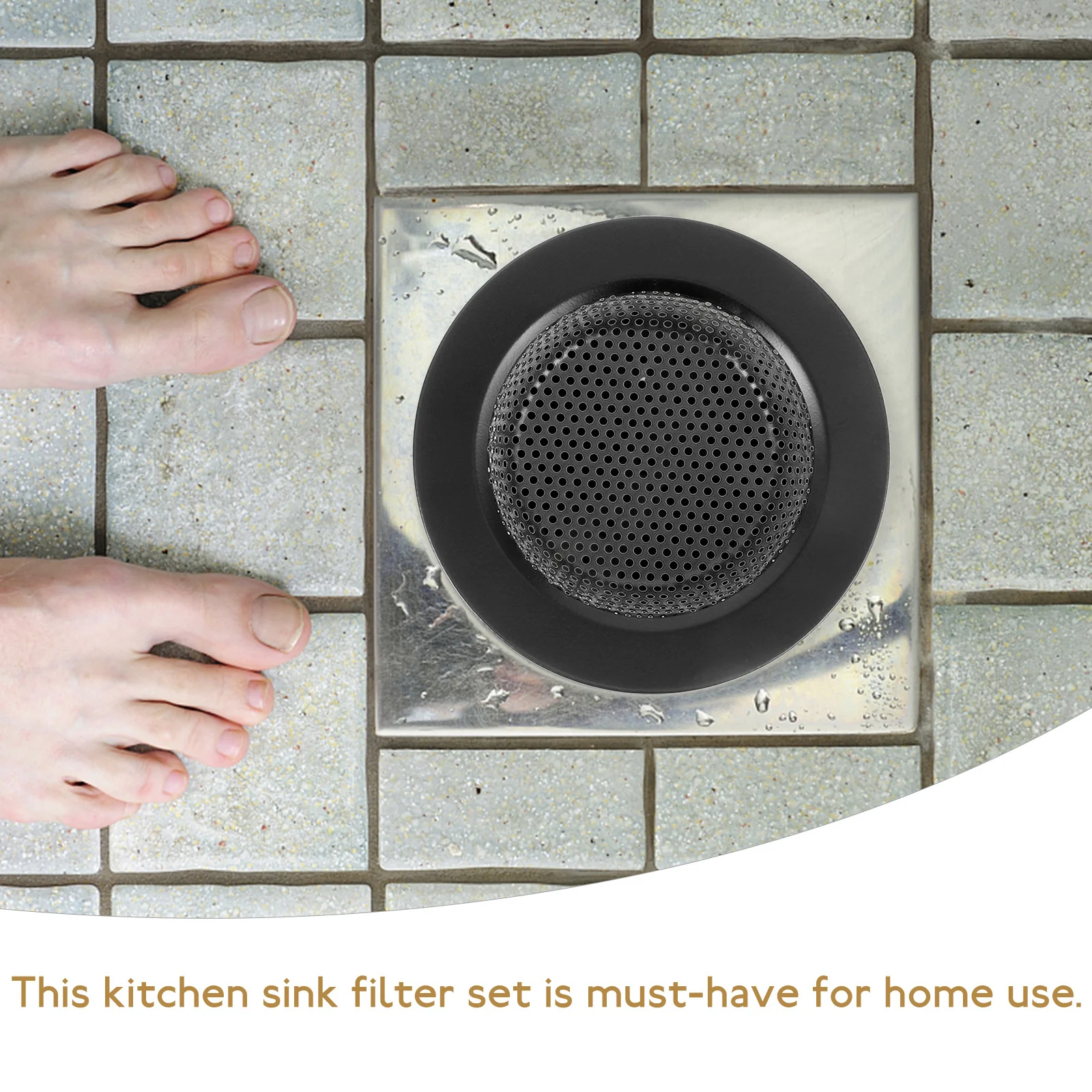 

1 комплект фильтров для кухонной раковины из нержавеющей стали, простая установка, защита от засоров, практичный дренажный фильтр, ситечко для раковины