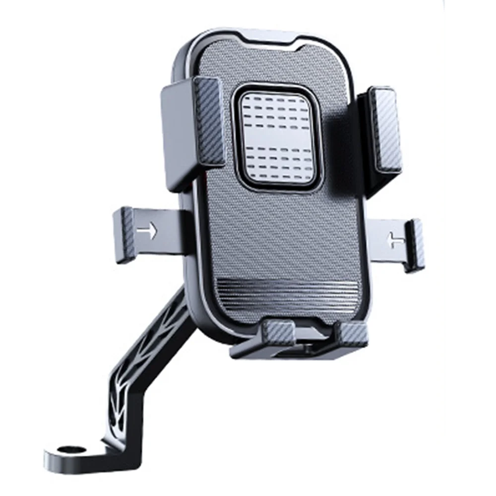 Rearview Mirror Mobile Phone Holder: 360 °   Rotation, Fast Release, Compatible with Gps Navigation, Suitable for Motorcycles and