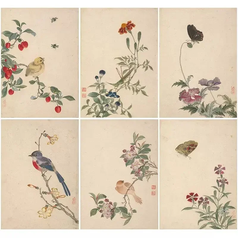 Line Drawing Copying Painting Paper Traditional Chinese Painting Flower Bird Landscape Fish Painting Paper Line Draft Manuscript