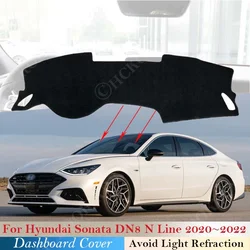 Dashboard Cover Dash Board Mat Carpet For Hyundai Sonata DN8 N Line 2020 2021 2022 Pad Sunshade Cushion Anti-UV Car Accessories
