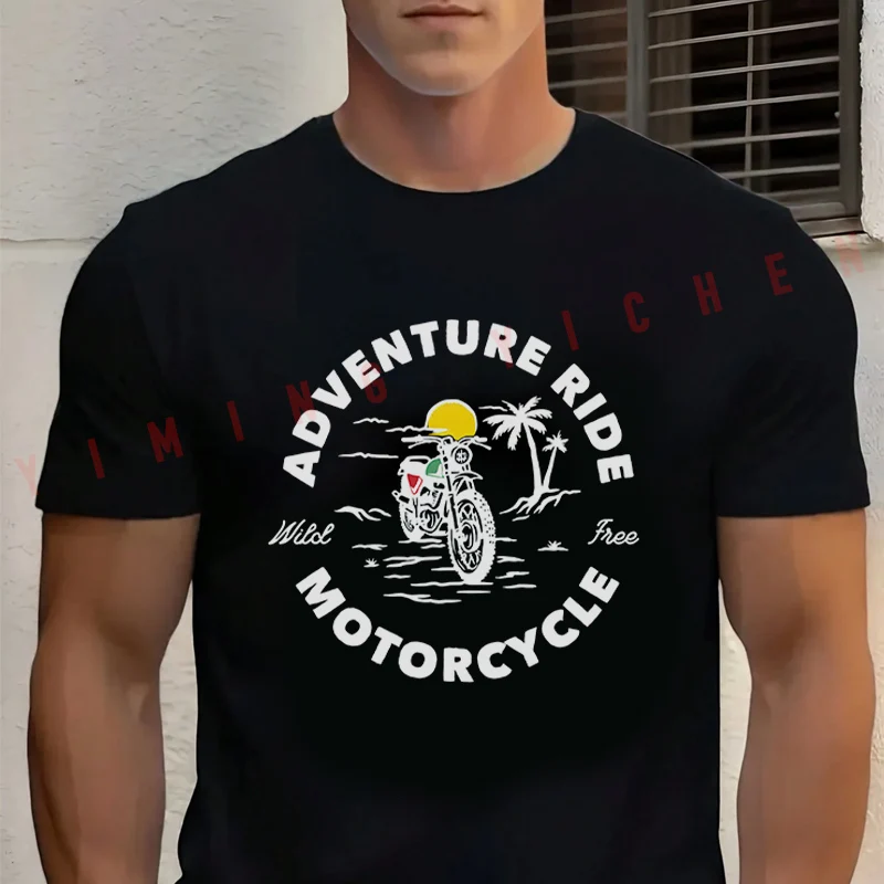 

Men‘s’ T-shirt High Quality Funny Cotton Vintage Motorcycle Surfing Club Design Tee Casual O-neck Male For Men Hip Hop Tops