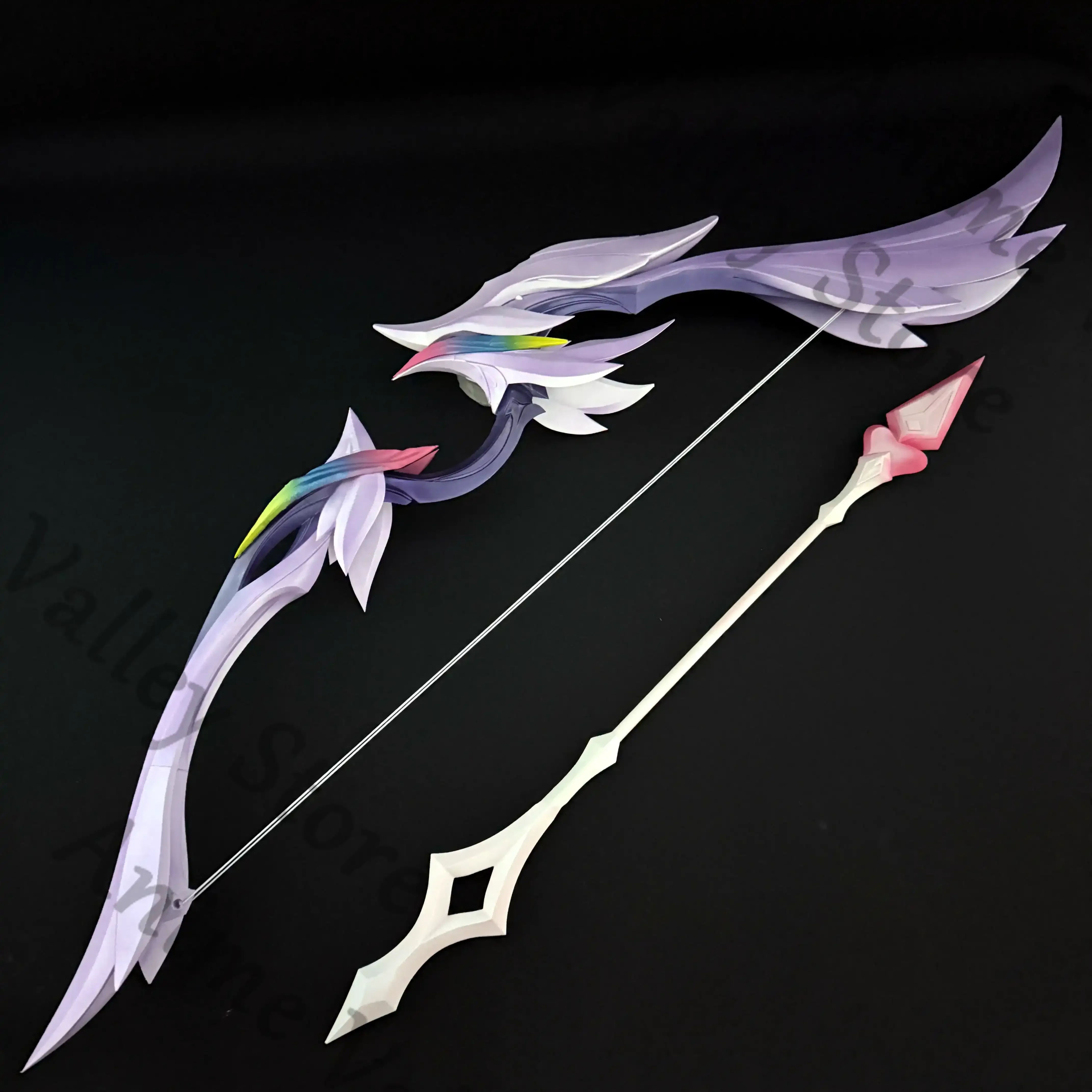 أنيمي هونكاي: ستار السكك الحديدية سيرين تأثيري القوس والسهم الدعامة الكرتون معدات الأسلحة الحصرية يمكن توهج هالوماس الدعائم عيد الميلاد