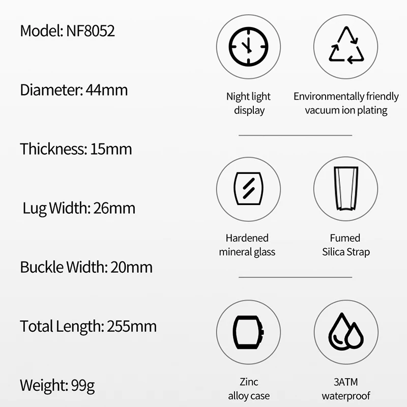 NAVIFORCE Men Quartz Multi-function Calendar Watches Male Personalized Fashion Sport Wrist Watches Large Dial TPU Strap Clock