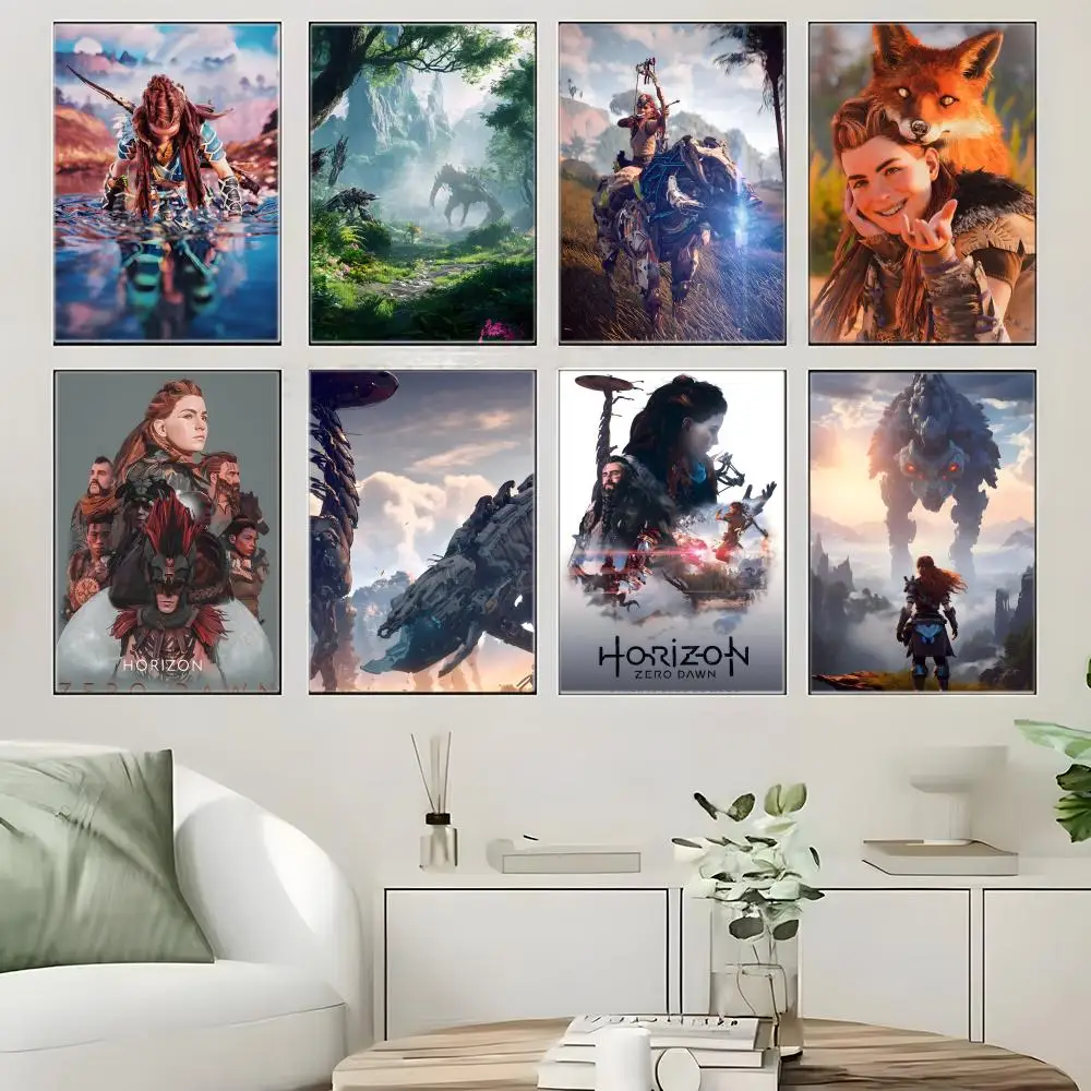 Tribal Fantasy H-Horizon Z-Zero D-Dawn Poster  Self-adhesive Art Waterproof Paper Sticker Coffee House Bar Room Wall Decor