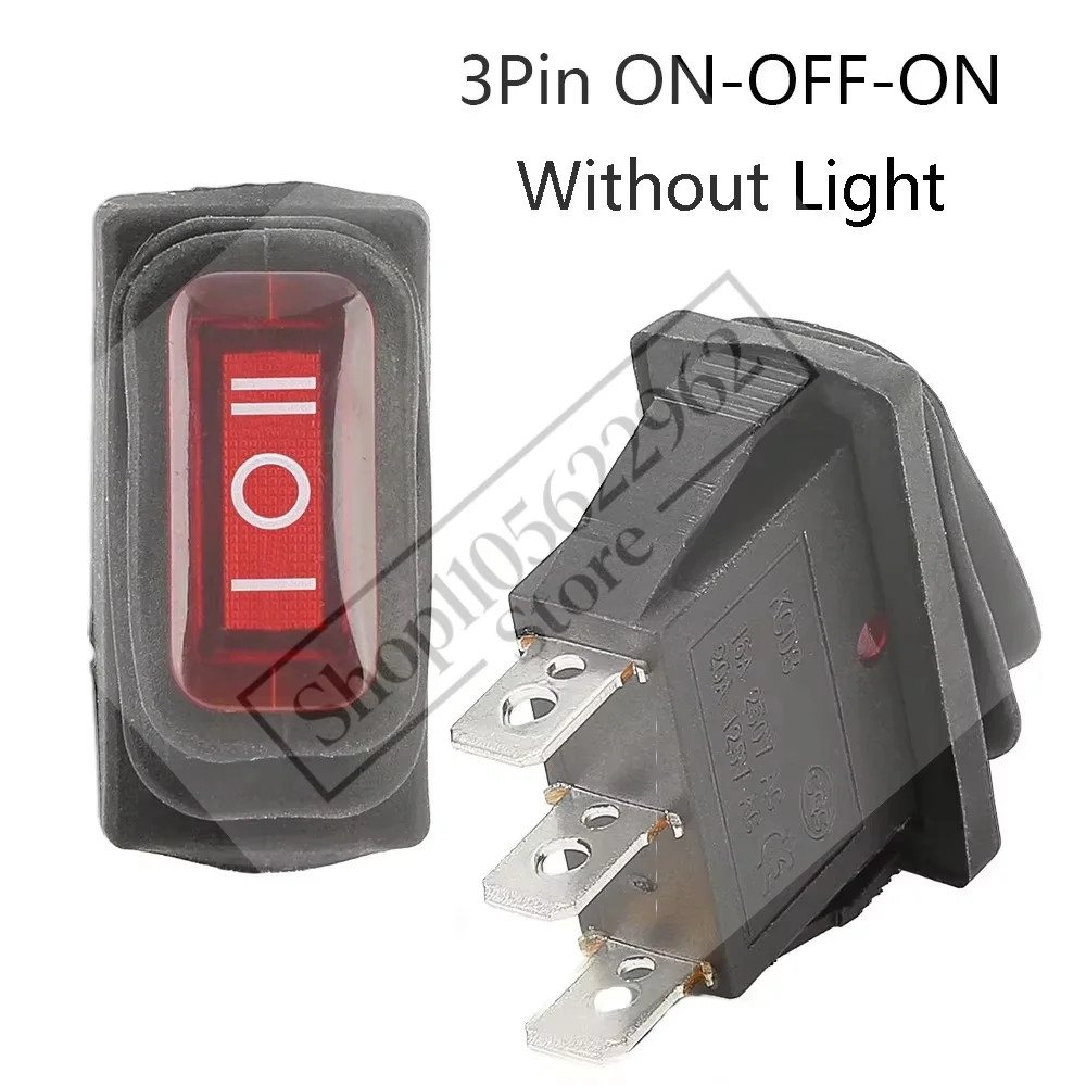 1Pcs KCD3 Waterproof Toggle Switch eor Water Dispenser With Lighting 2/3 Pin 2/3 Gear Power Button 12V/220 Red Green yellow Blac