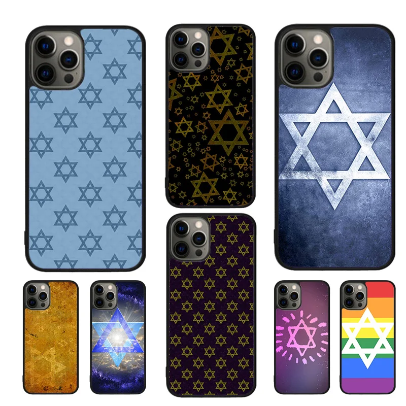 David Jewish Star Symbol Mobile Phone Cases Cover For iPhone 16 15 14 12 13 mini 11 Pro MAX apple 6 7 8 Plus SE2020 Coque