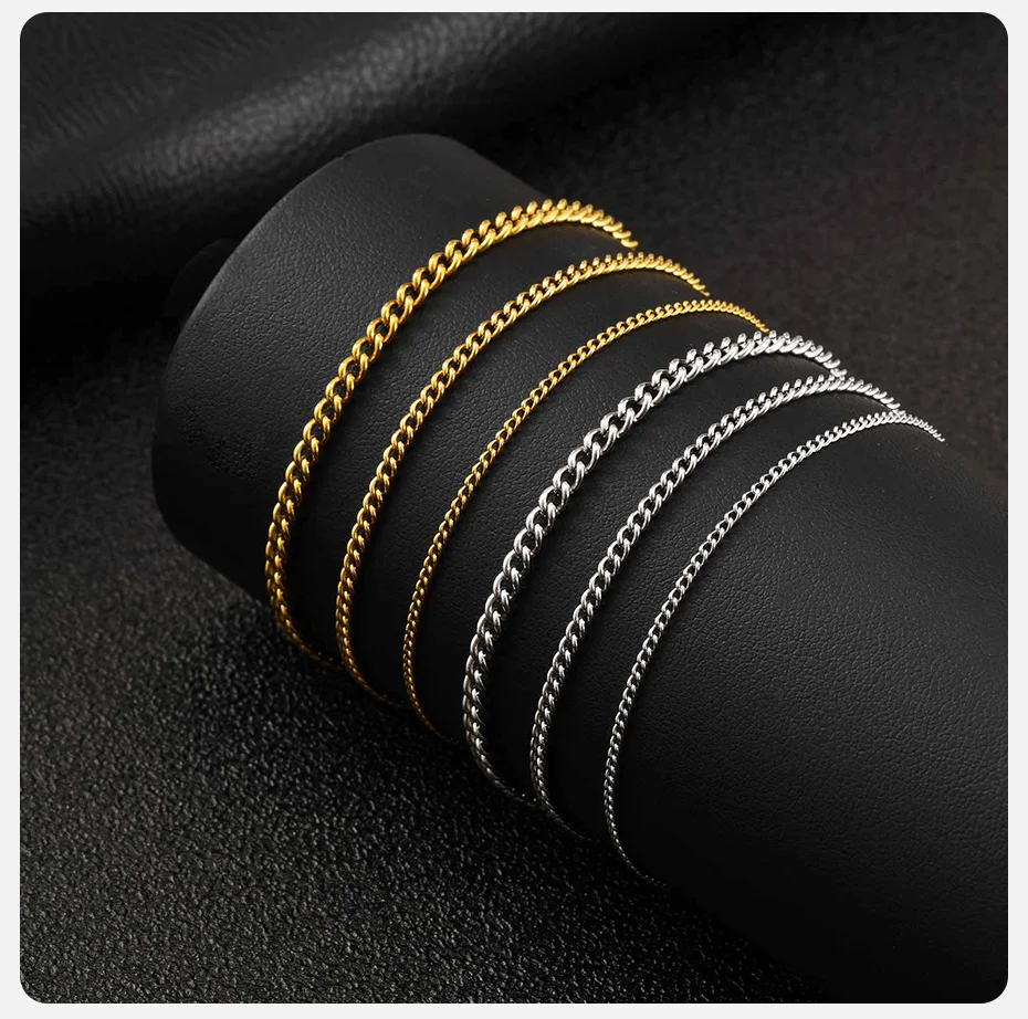 Vnox Edelstahl Panzerketten-Armband für Männer und Frauen, Verstellbare Länge 16-21cm, Punk Hip-Hop Street-Style Schmuck, Geschenk für Ihn – Detail 6