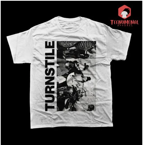 2026 Herren Turnstile Punk Rock Band T-Shirt Vintage Hardcore Grafik Kurzarm Alltags-Casual Übergroßes T-Shirt – Detail 5