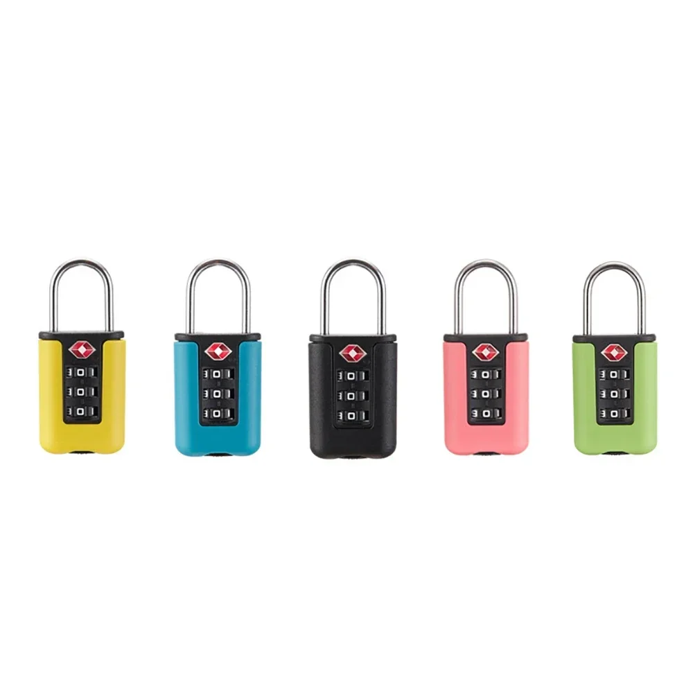 24 NEW TSA Customs Code Lock for Travel Luggage Password Changeable black Lock Contrast Design Padlock 3 Digit Combination Lock