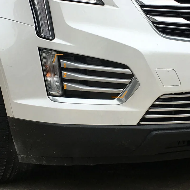 

Quality Chromed 6PCS Front Fog Light Molding Protector Trim For Cadillac XT5 2016 2017 2018 2019