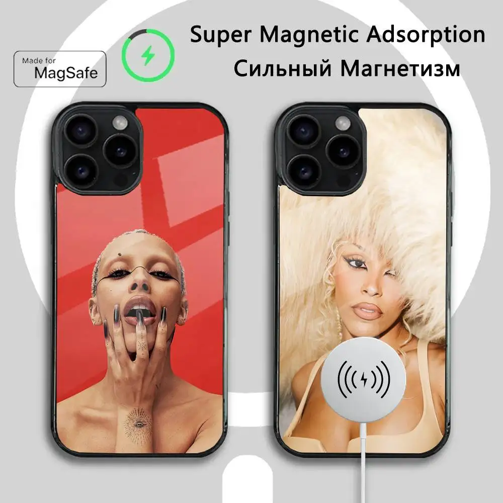 

Singer D-Doja C-Cat Phone Case For iPhone 16 15 14 13 12 11 Plus,Pro,Max Mini Magsafe Magnetic Wireless Charging